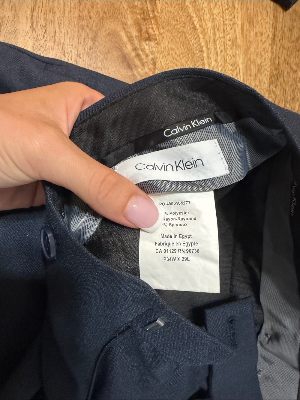 Calvin Klein Men's Dark Navy Dress Shirt